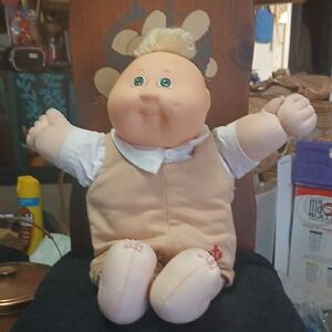 Cabbage Patch BLONDE BABY BOY, Green Eyes, DOLL, 14 IN., Vintage‎